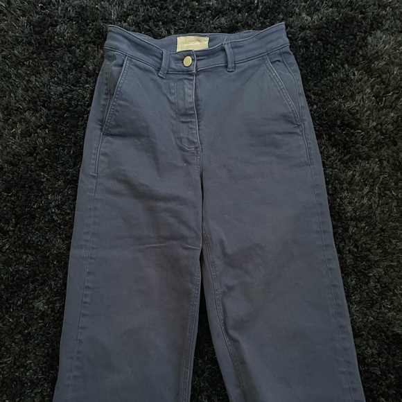 Everlane Wide-Leg Crop Pant in Blue - Picture 4 of 4